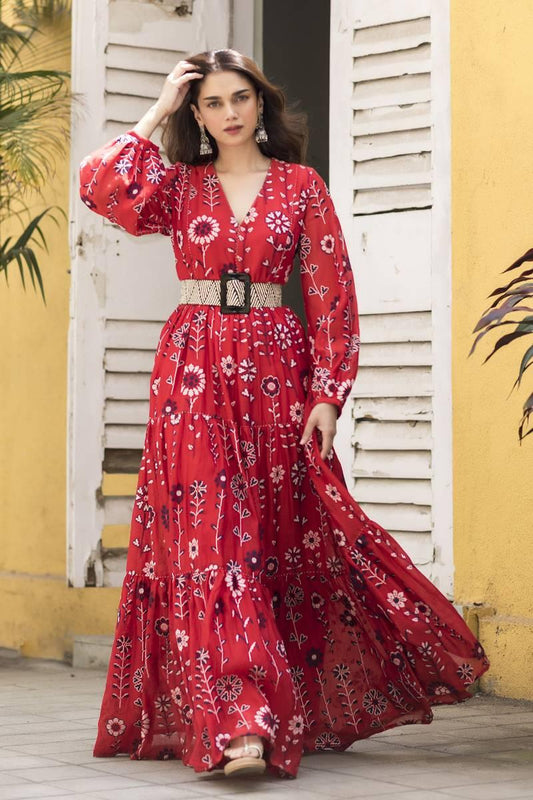 Aditi Rao Hydari In Our Casey Tiered Maxi Dress