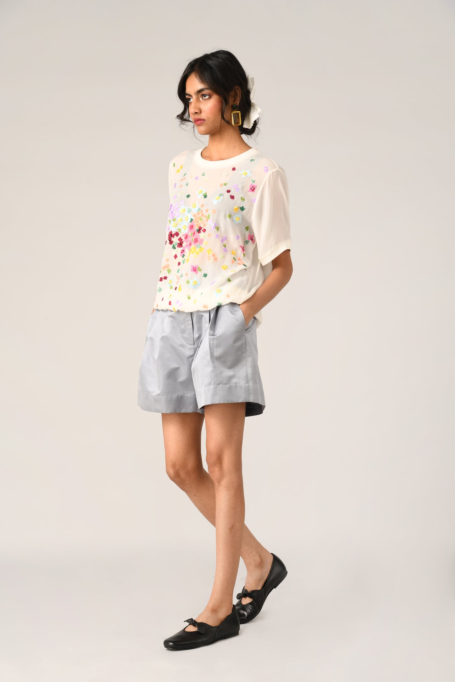 ODORATA PLEATED SHORTS