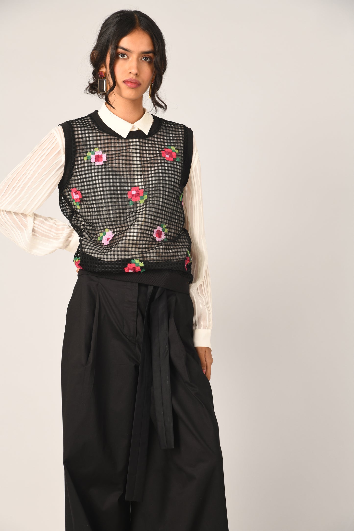 TEPLITZ NET CARDIGAN TOP