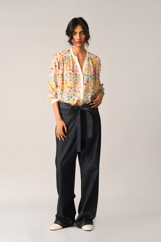 WOODSII FLORAL OVERSIZE SHIRT