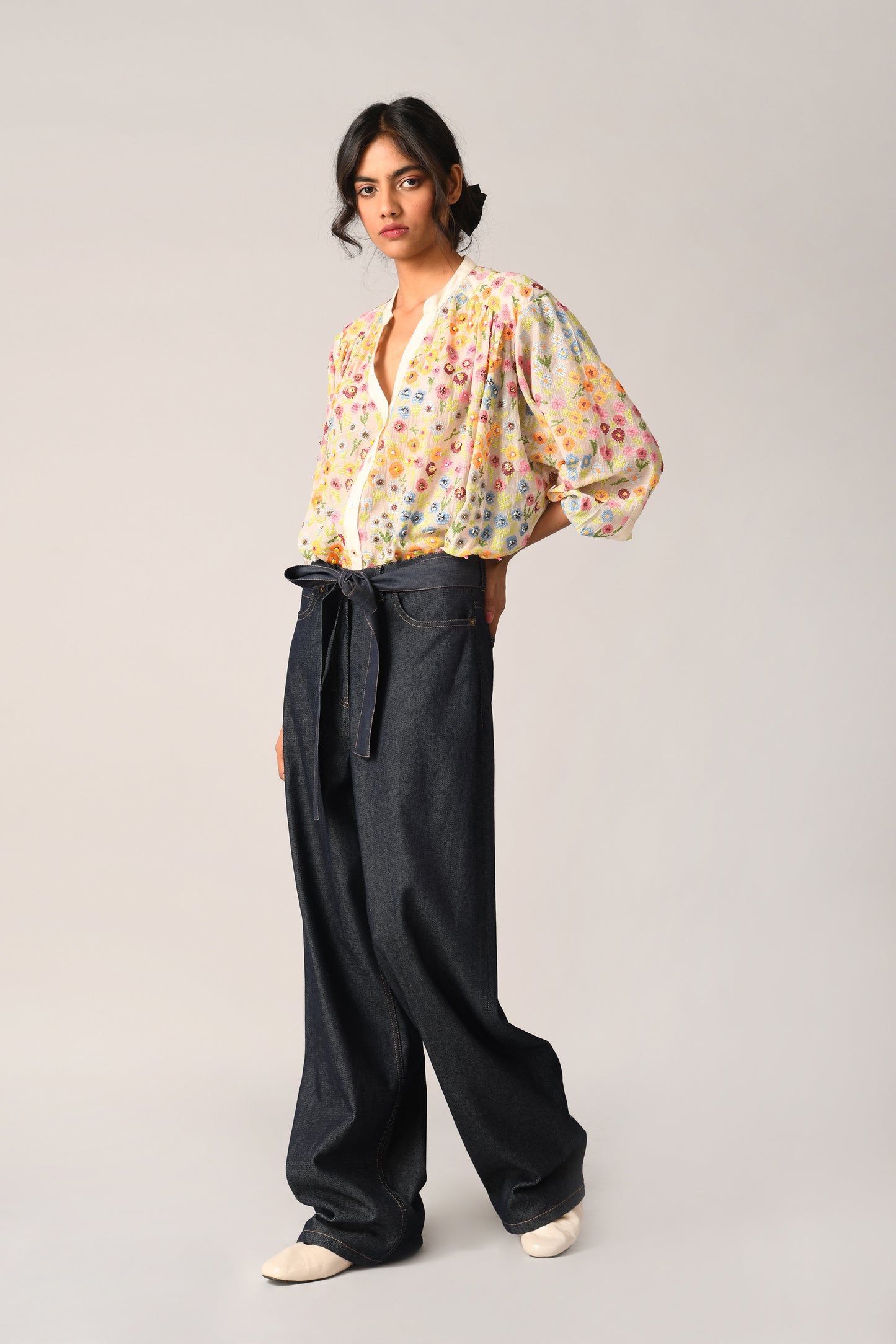 WOODSII FLORAL OVERSIZE SHIRT