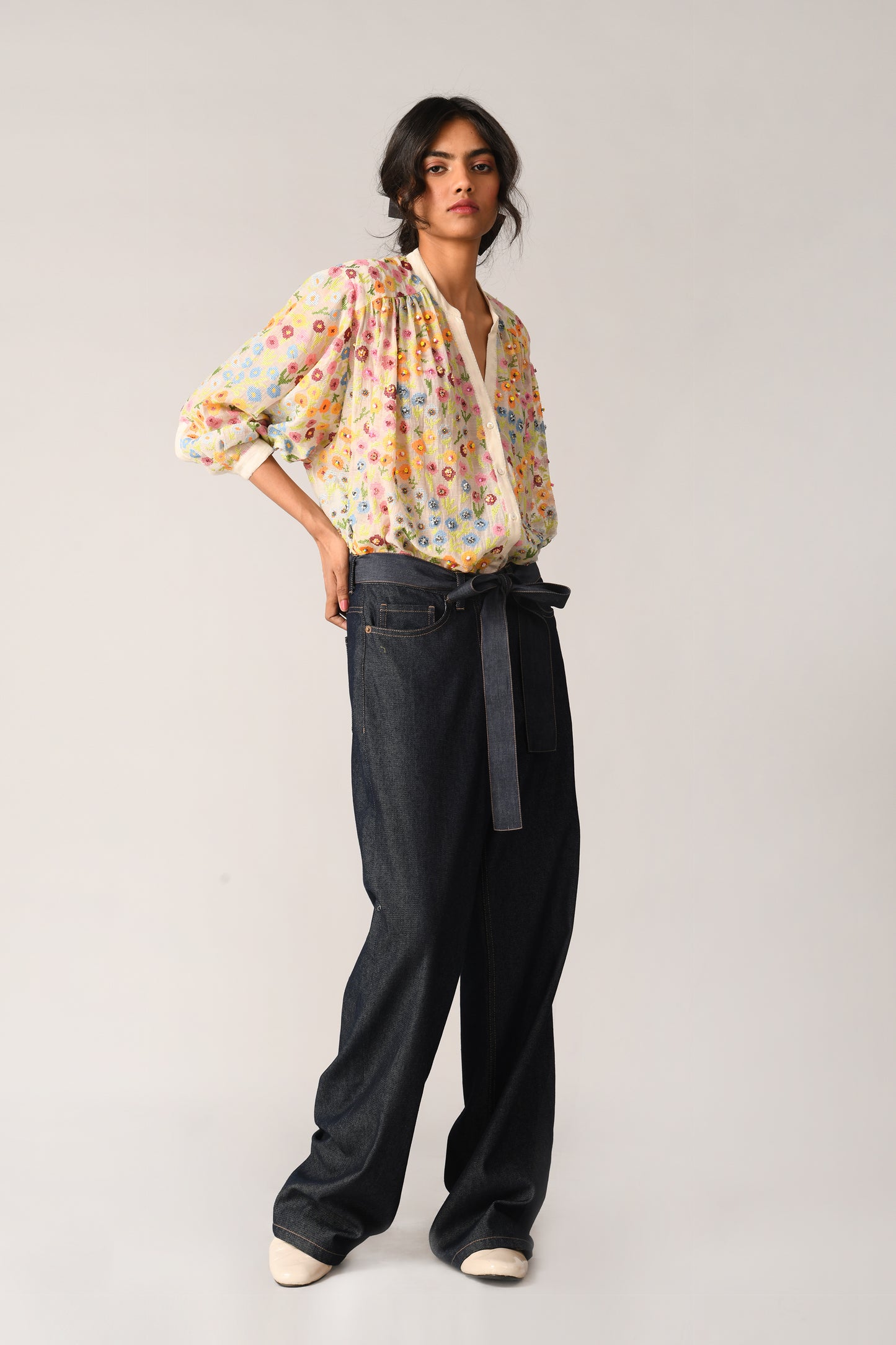 WOODSII FLORAL OVERSIZE SHIRT
