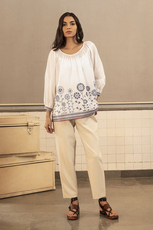 METHENY EMBROIDERED TOP