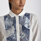 AGIOI EMBROIDERED YOKE SHIRT