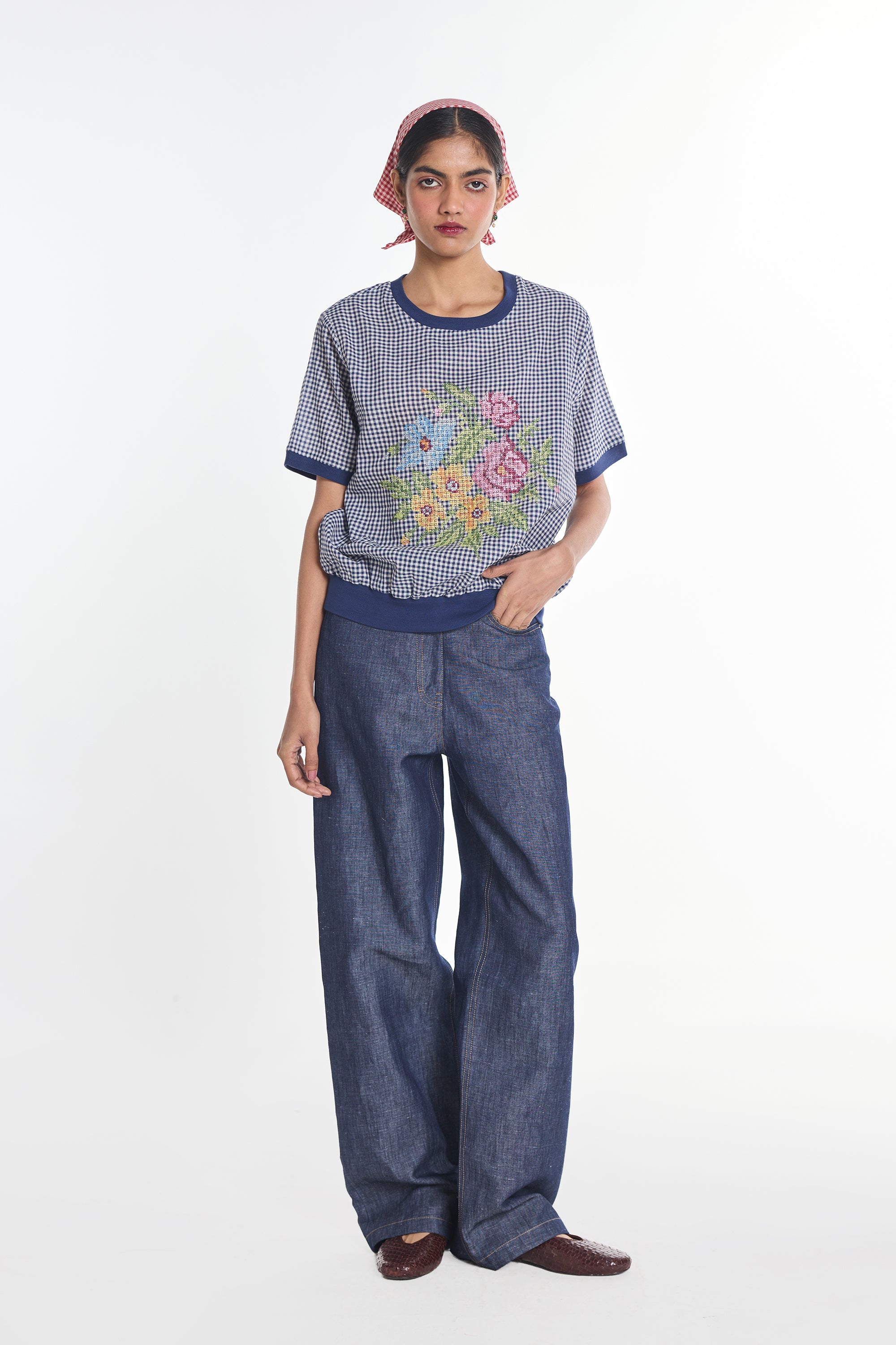 Salvia Embroidered top