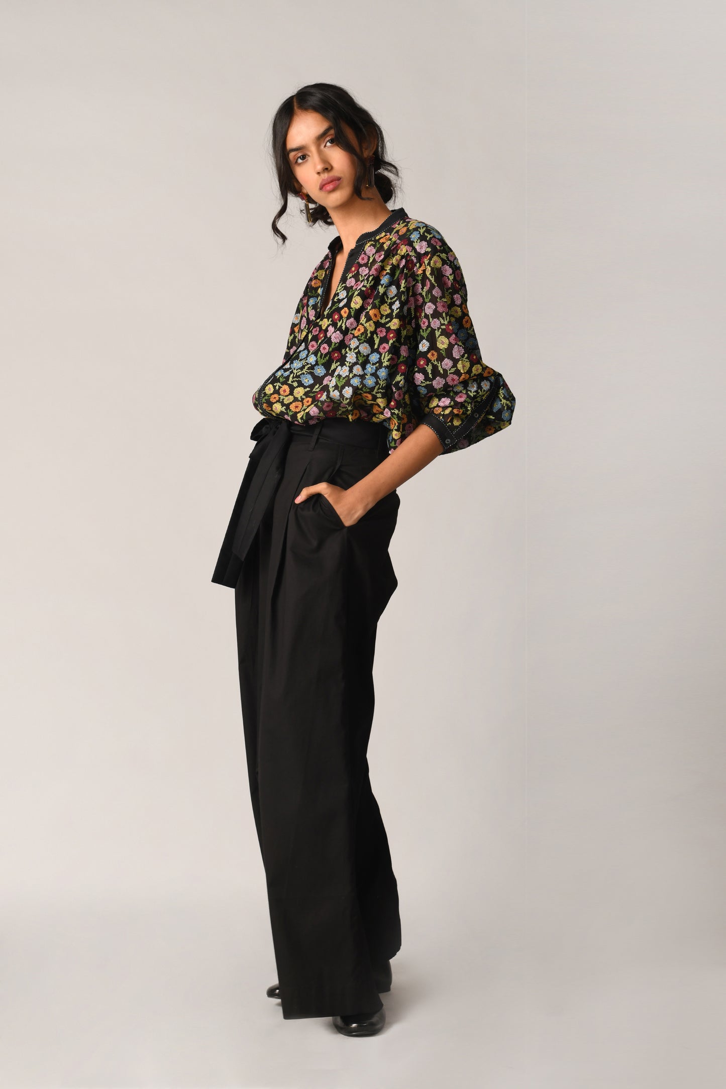 WOODSII FLORAL OVERSIZE SHIRT