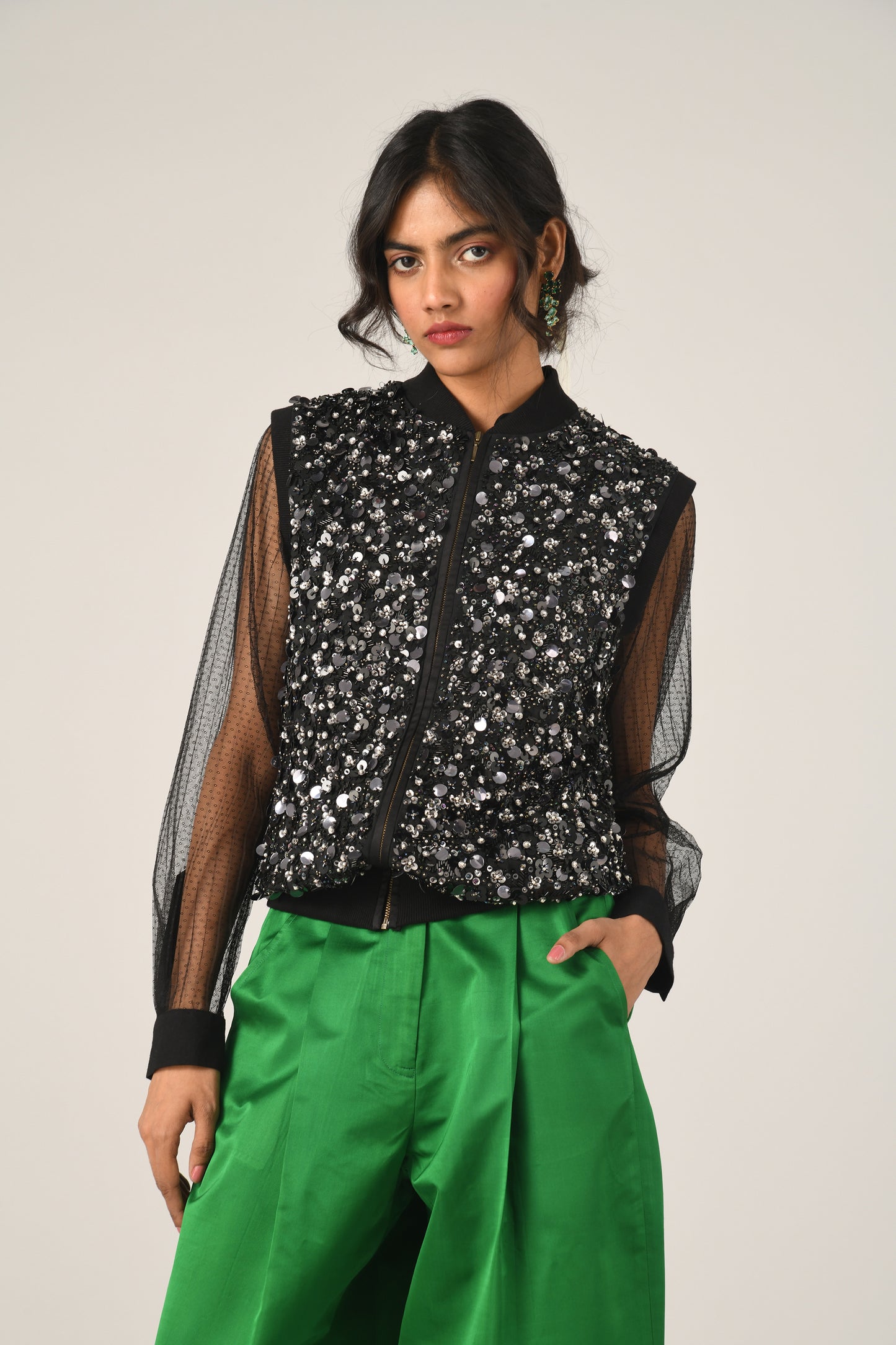 ANDRA STRAIGHT PLEATED PANTS