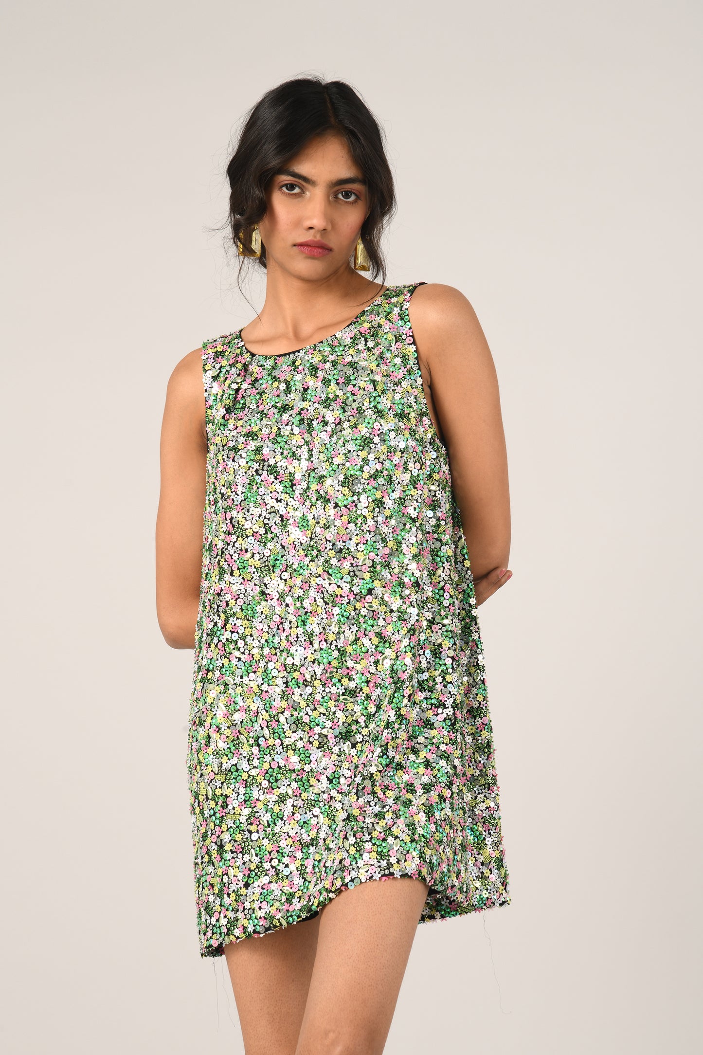 BARBARA SHORT SEQUIN DRESS