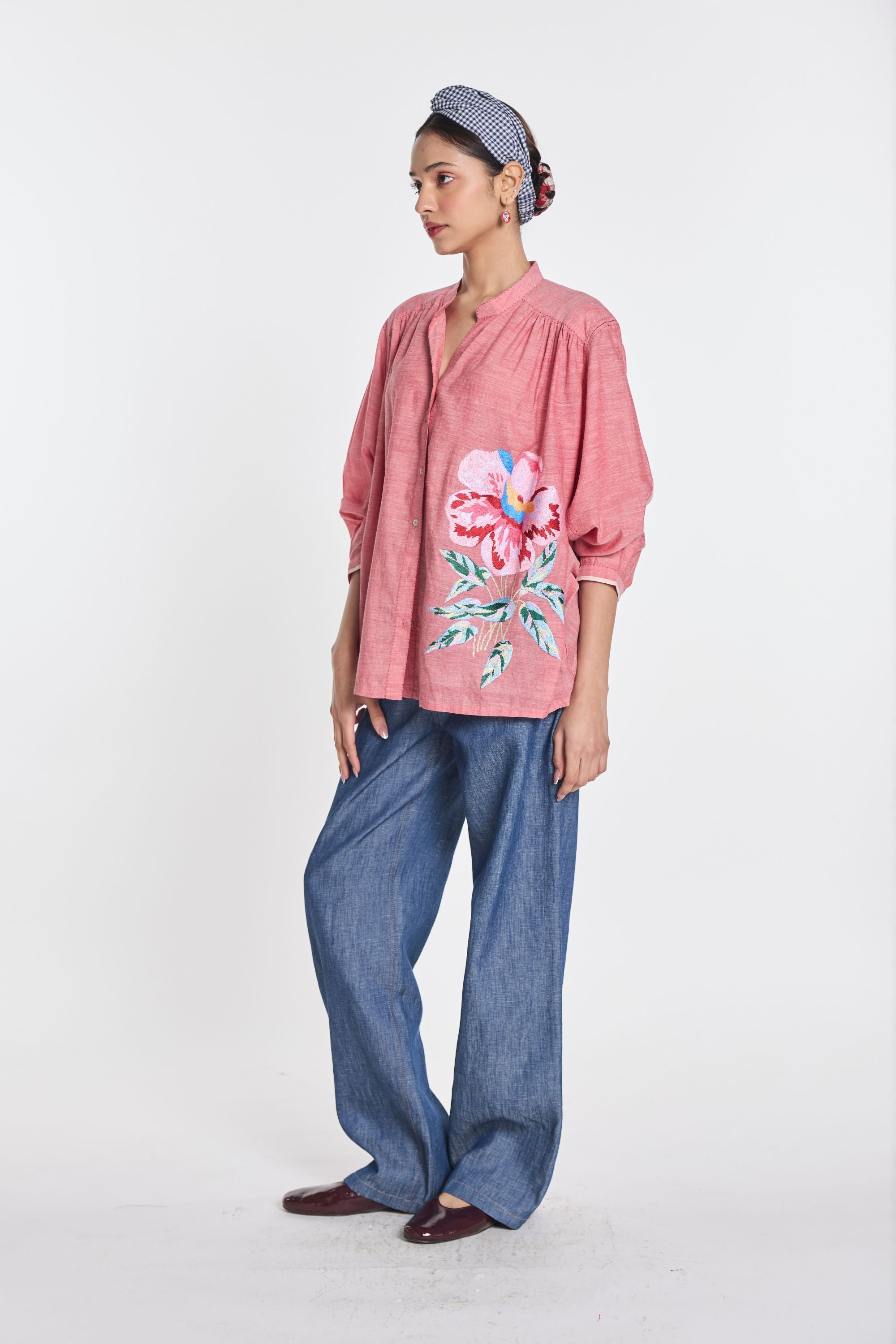 Scabiosa Embroidered Shirt