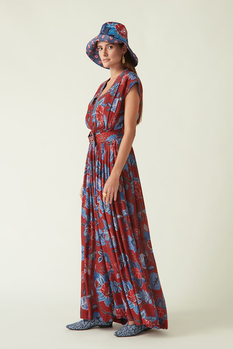 BALI PRINTED JUMPSUIT WITH BELT