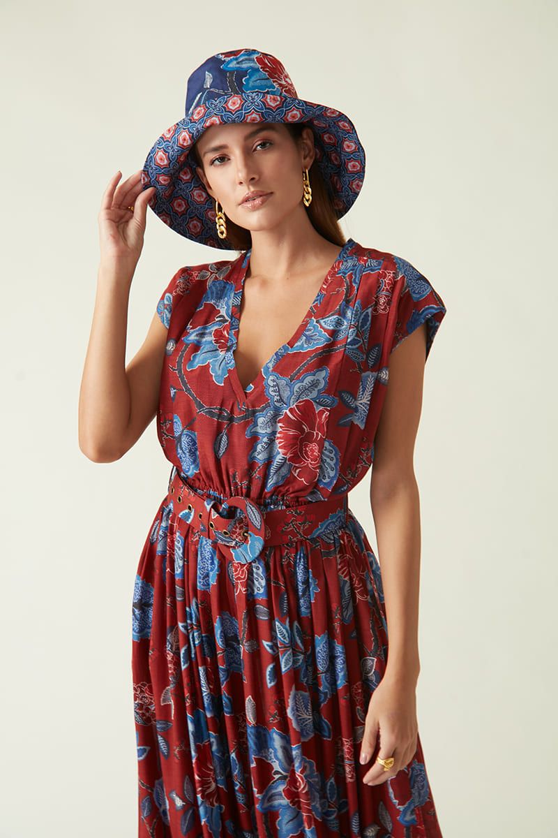 BALI PRINTED JUMPSUIT WITH BELT