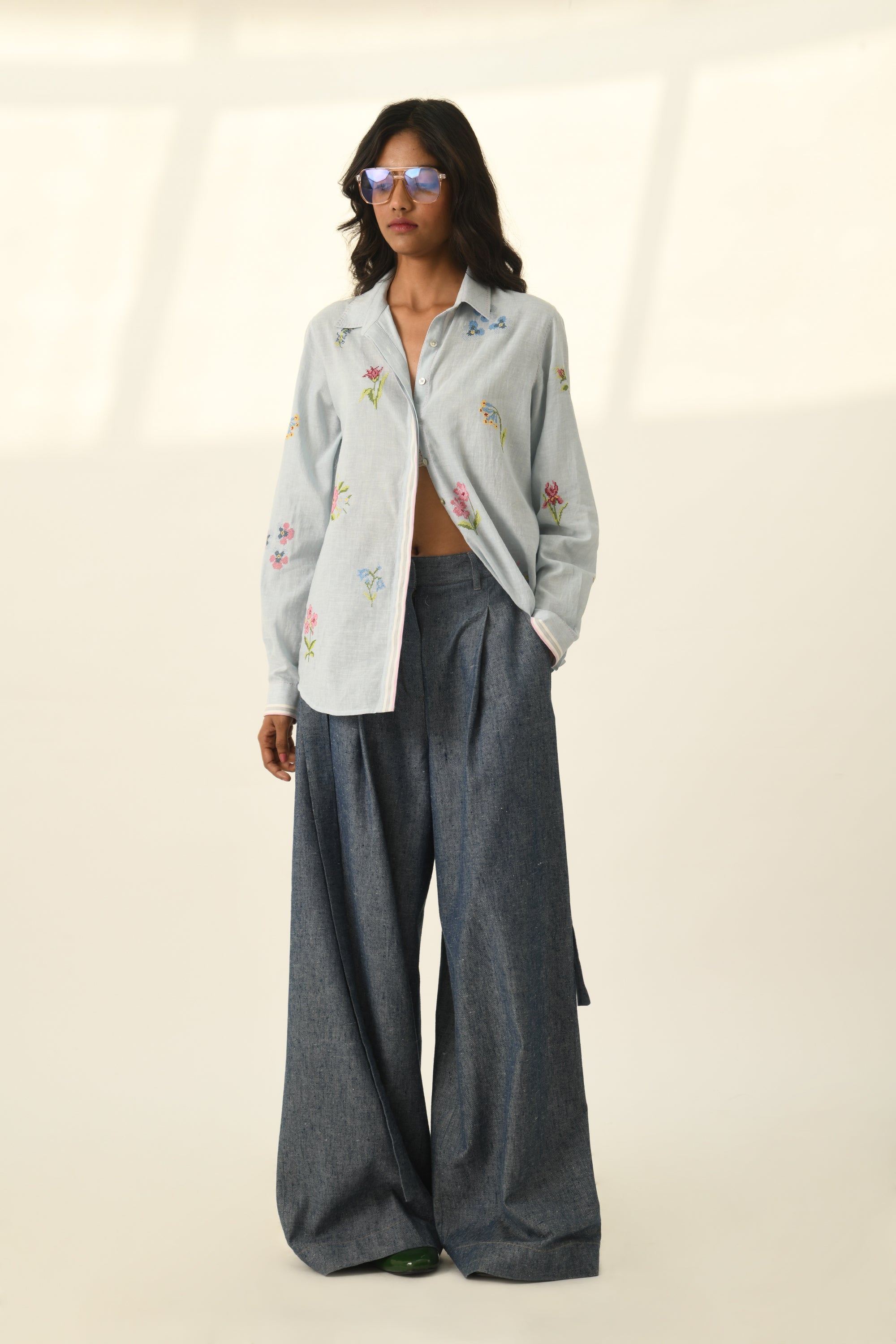 Stellata Wide Leg Belted Pants