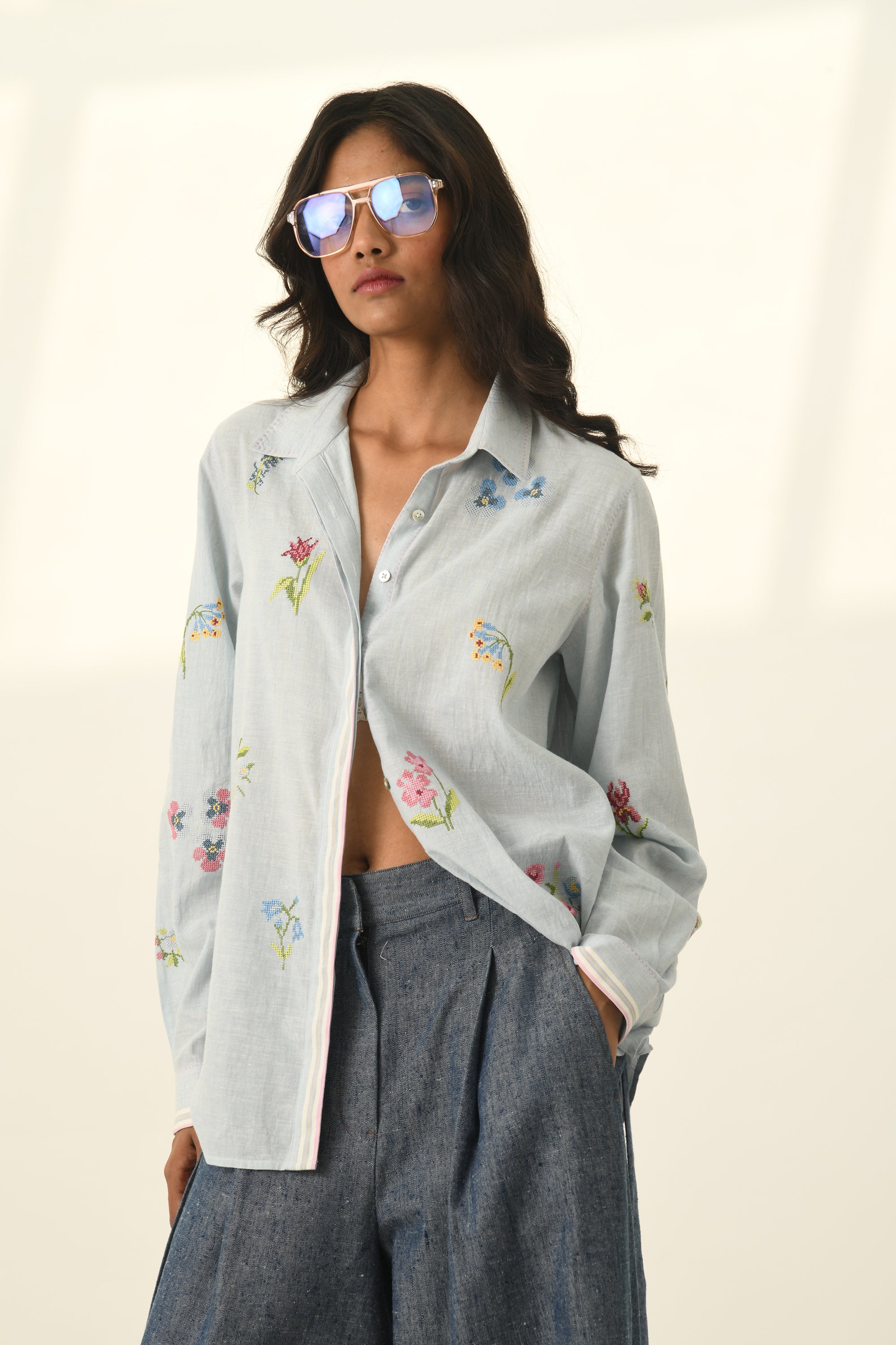 Stellata Wide Leg Belted Pants