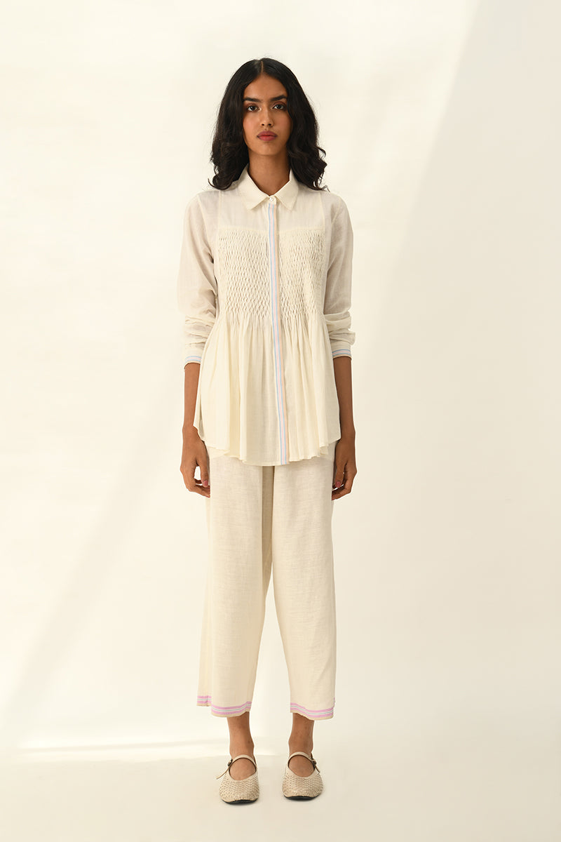Galushkoi Elasticated Pants in Handloom Cotton
