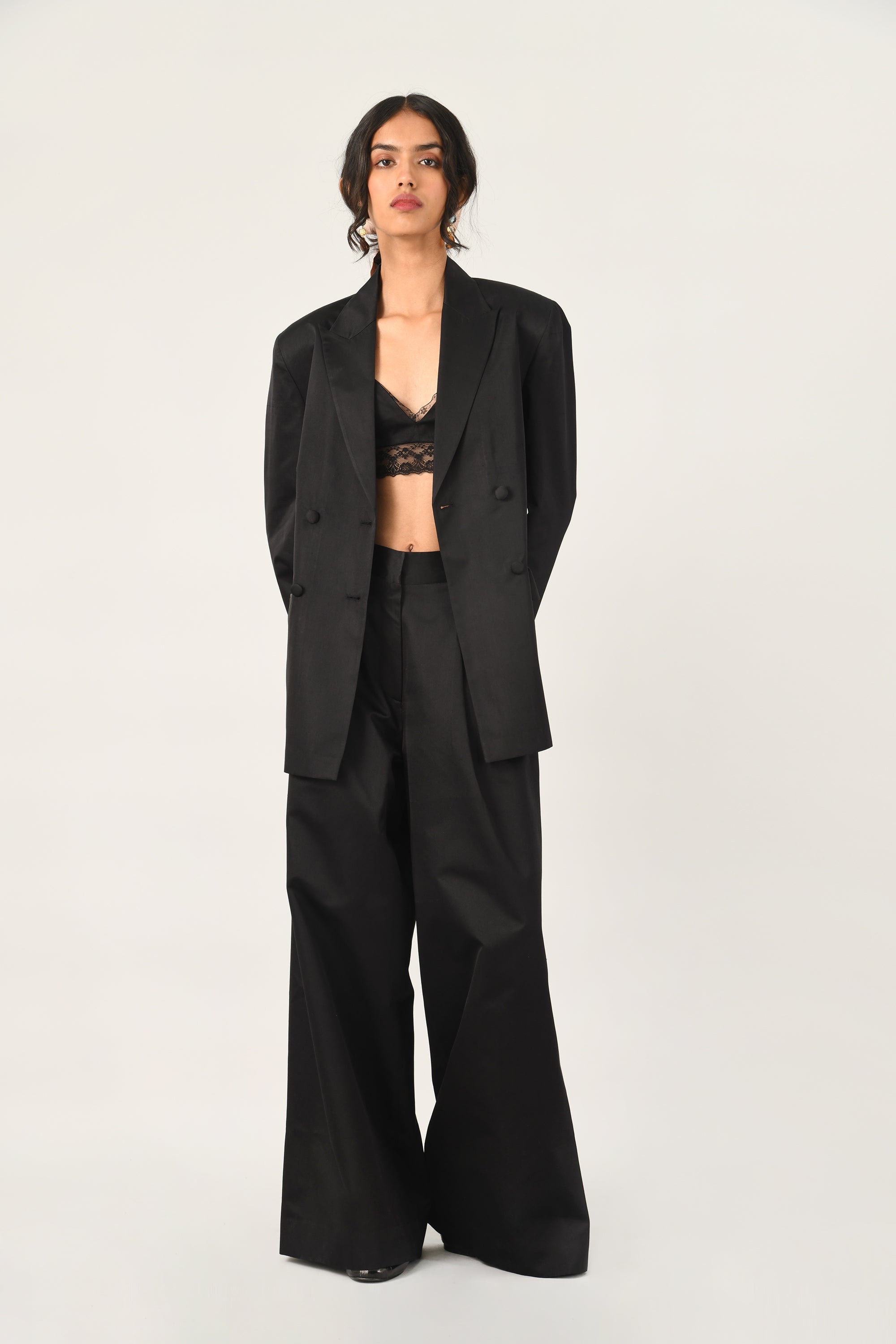 Setigera Pleated Wide Leg Trousers