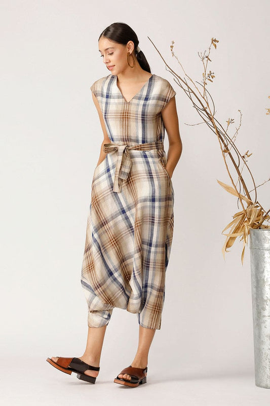 TACITURN CHECKS ZUAVE JUMPSUIT