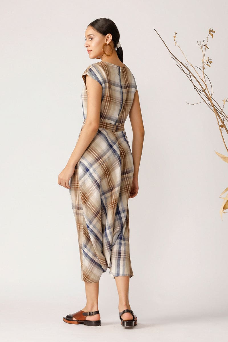 TACITURN CHECKS ZUAVE JUMPSUIT