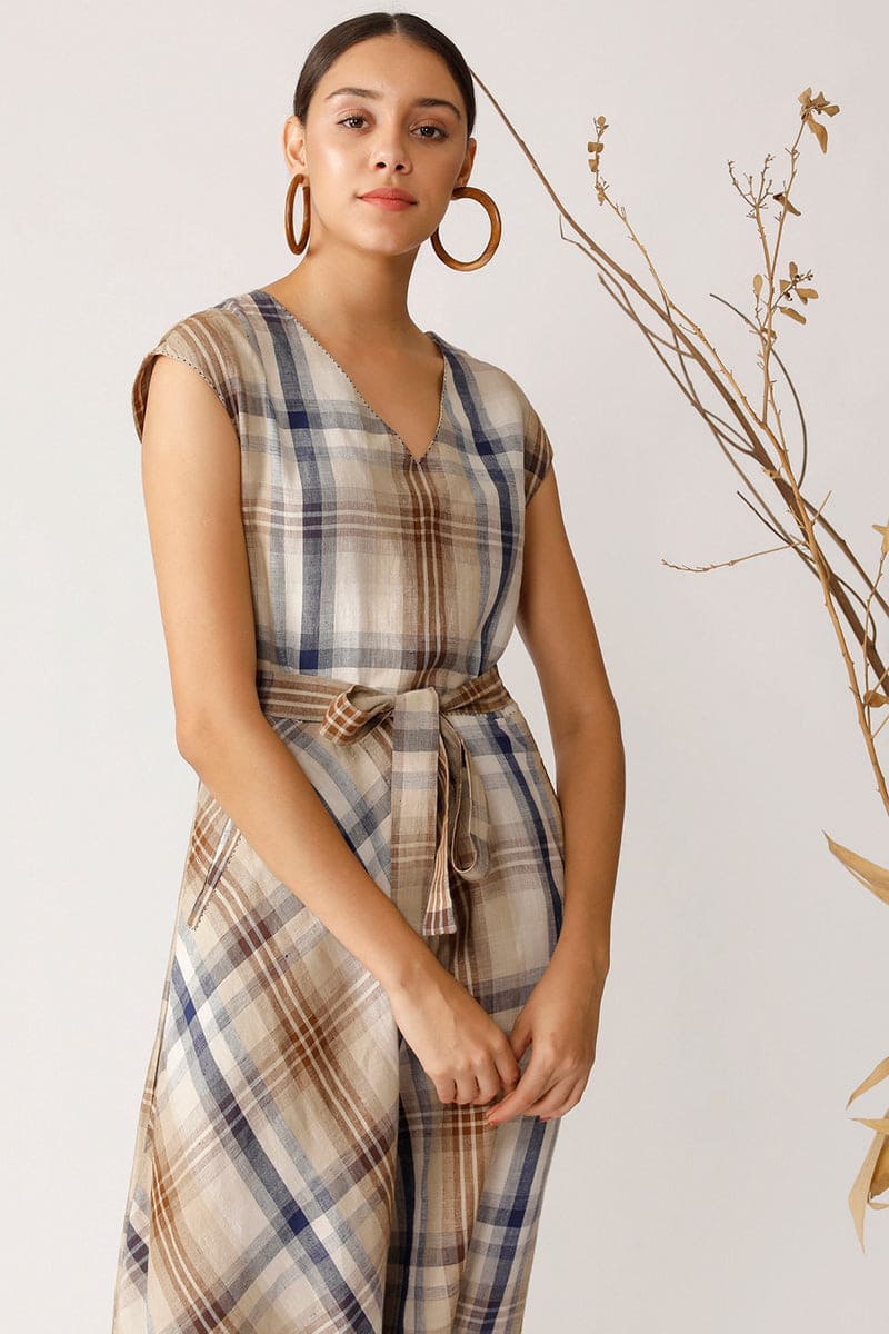 TACITURN CHECKS ZUAVE JUMPSUIT