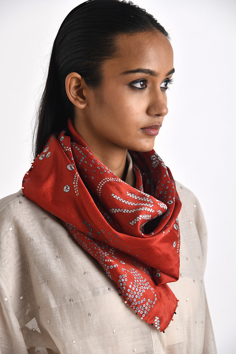 GALIA PRINTED BHANDINI SCARF