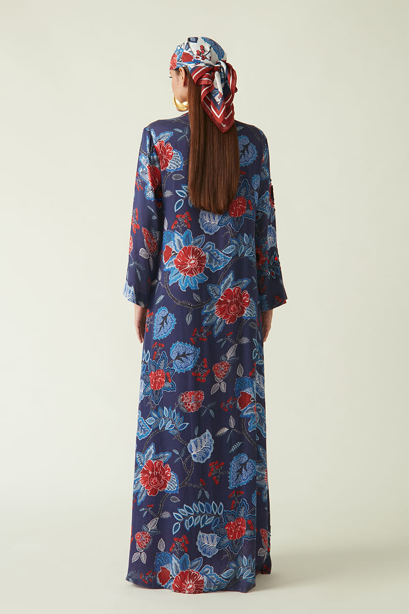 Rinca Printed Kaftan with Embroidery