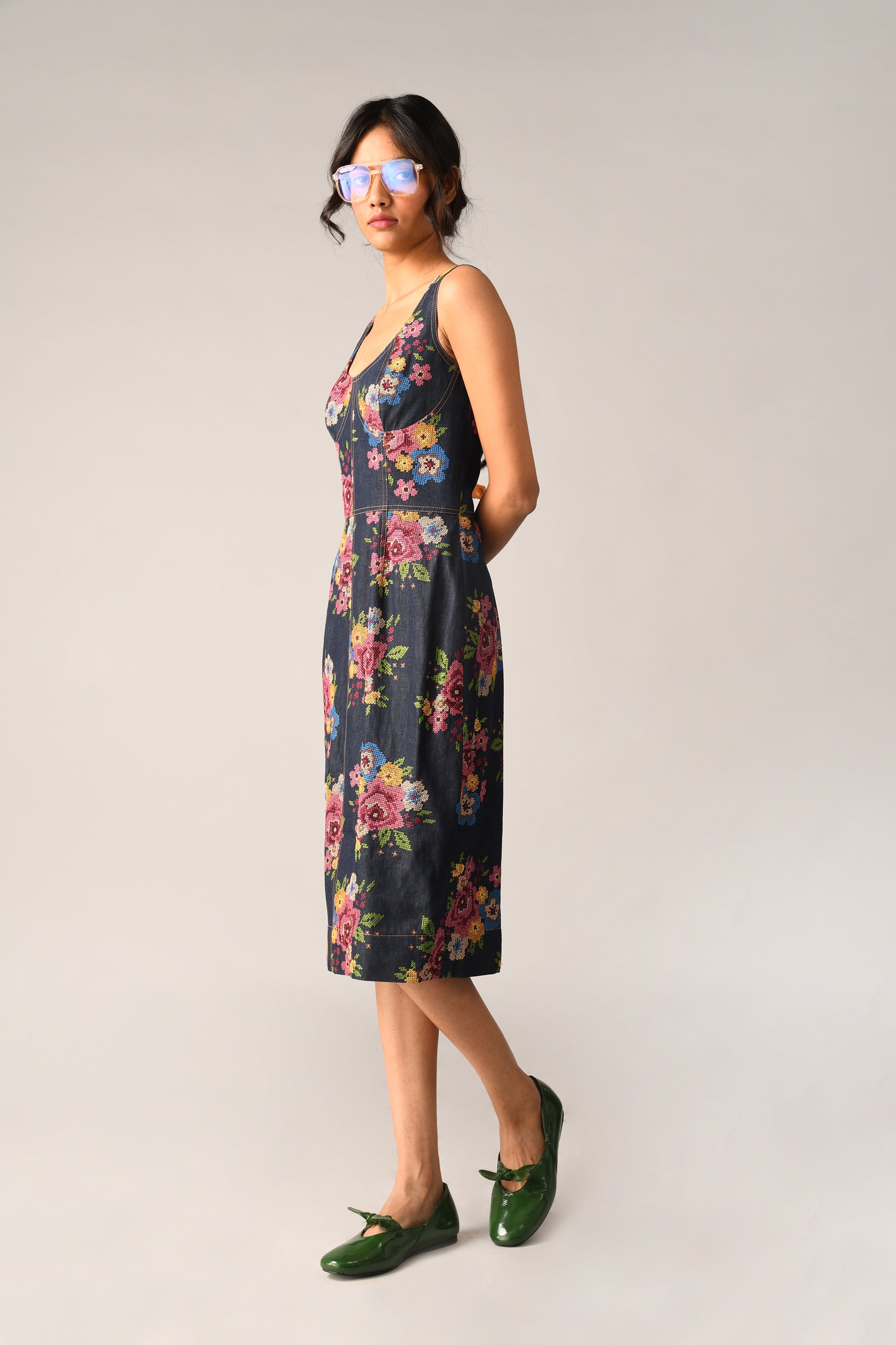 Stylosa Embroidered Corset Dress