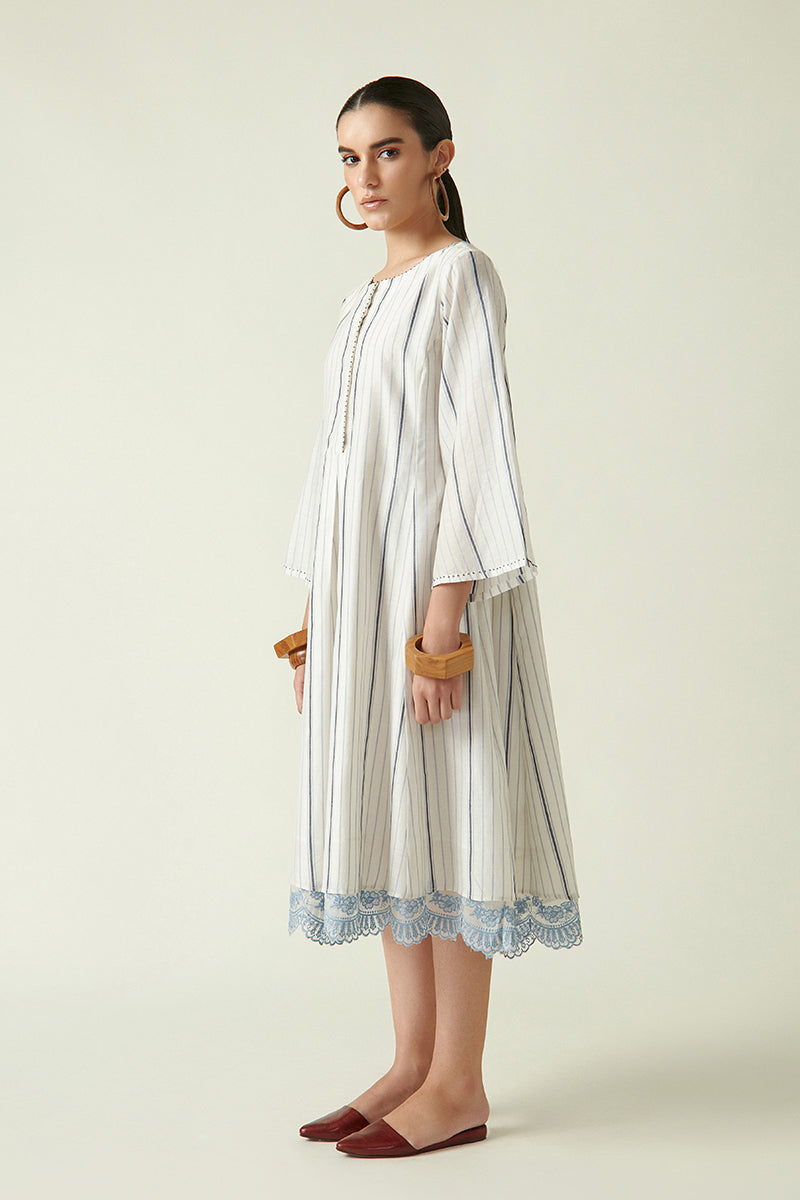 WINTER BOX PLEAT DRESS WITH SLIP (2PCS)