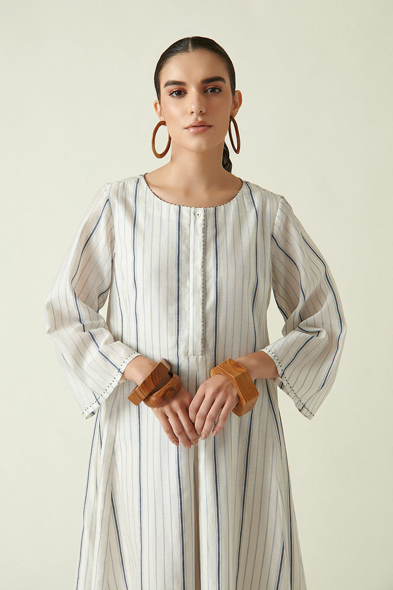 WINTER BOX PLEAT DRESS WITH SLIP (2PCS)