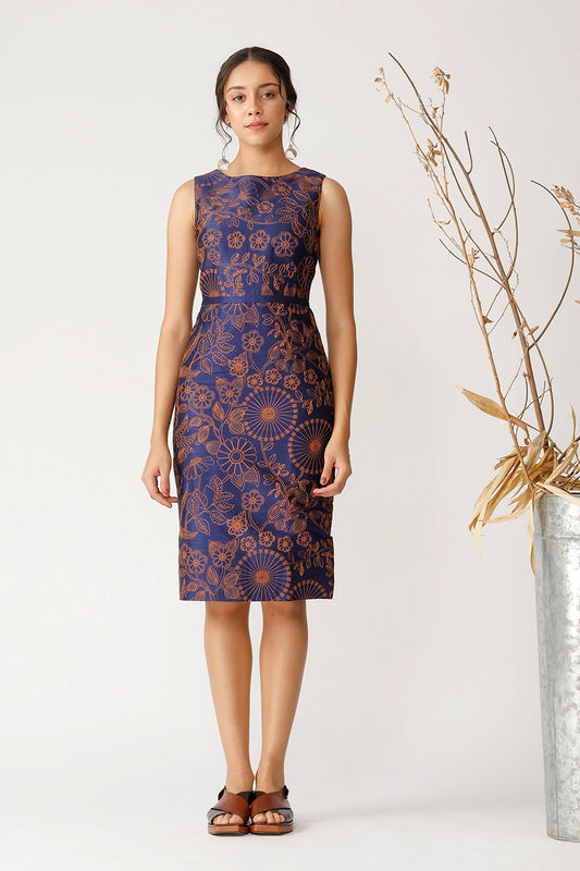 Embroidered Sleeveless Dress