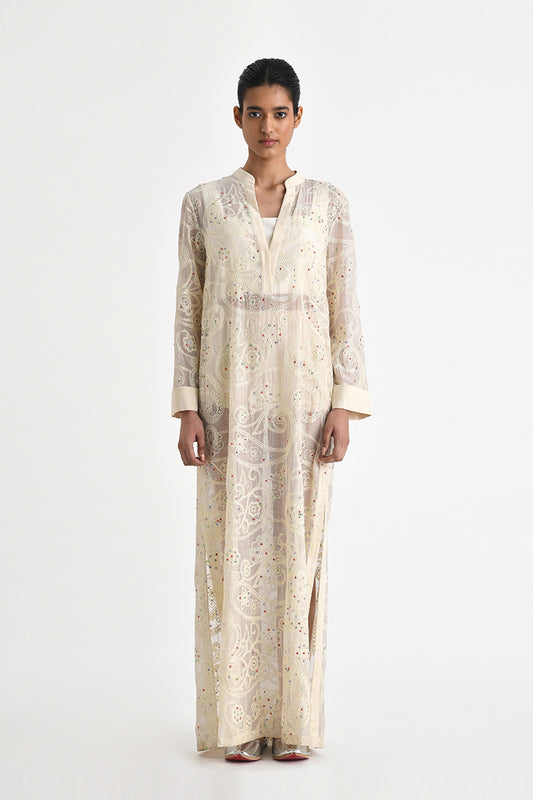 ASKOS EMBROIDERED TUNIC WITH SLIP