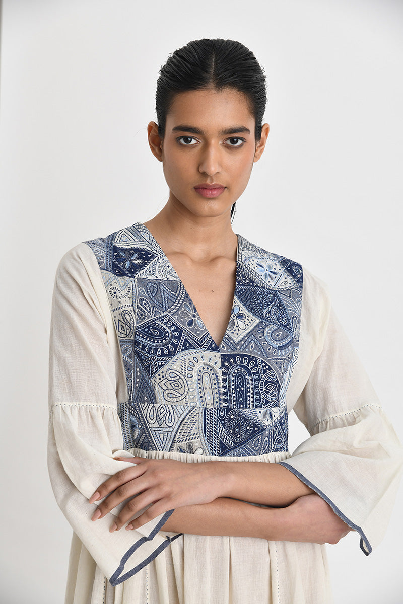 Opatija Patchwork Embroidered Dress