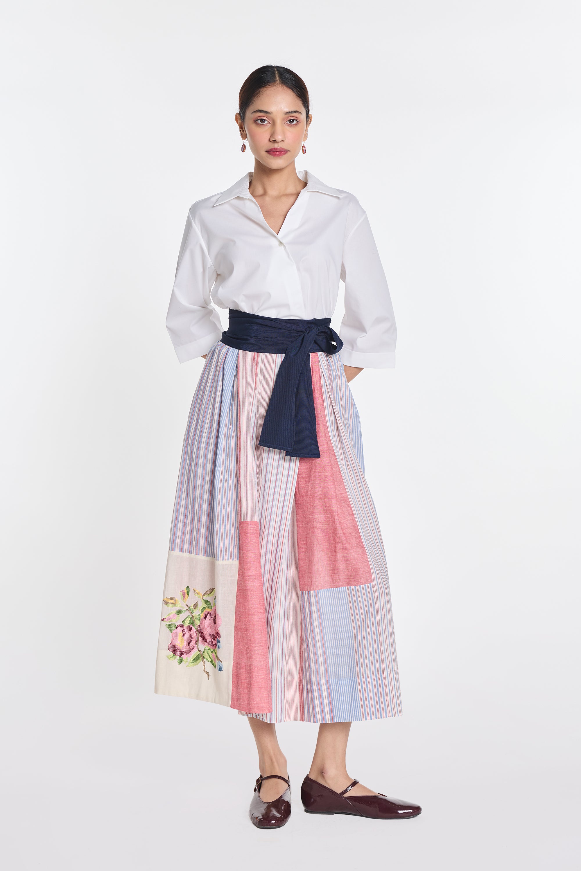 Ivy patchwork wrap dress