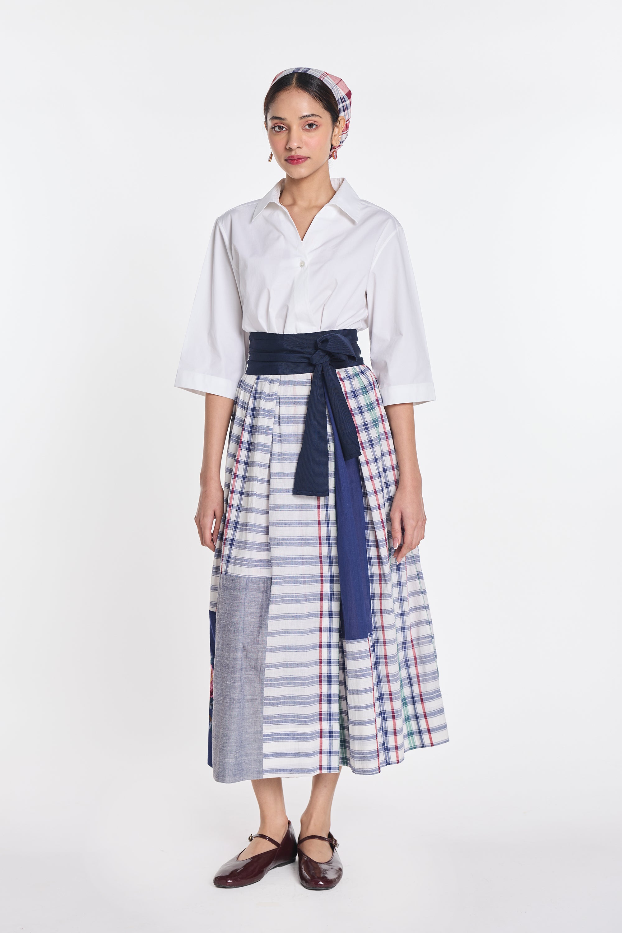 Ivy Patchwork Wrap Dress