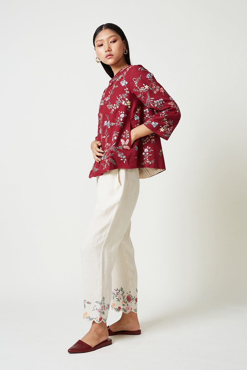 PEONY EMBROIDERED JACKET