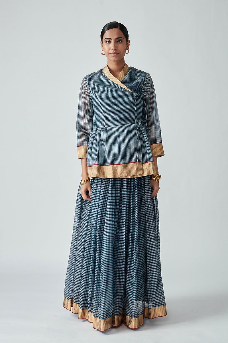 Gathered Paneled Skirt