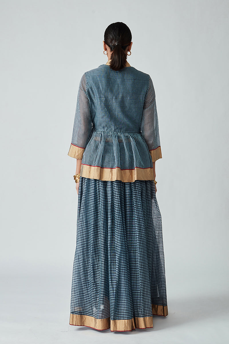 Gathered Paneled Skirt