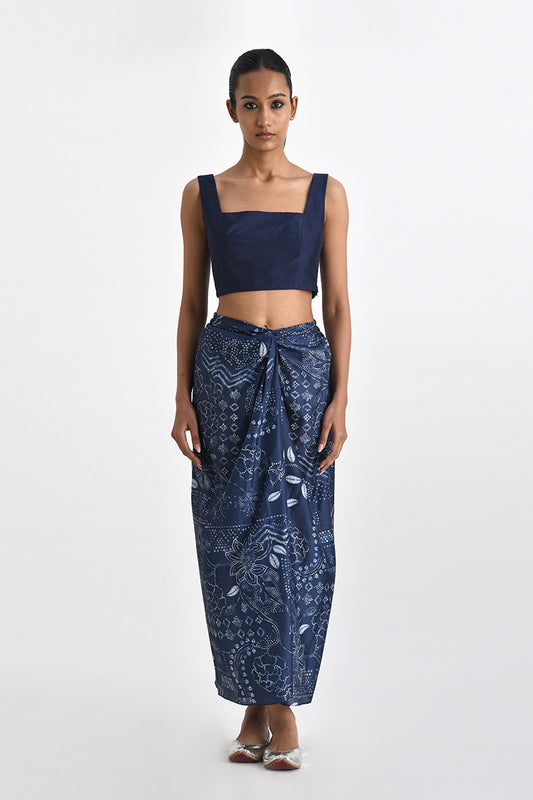 BALLACIO KNOTTED PRINTED SKIRT