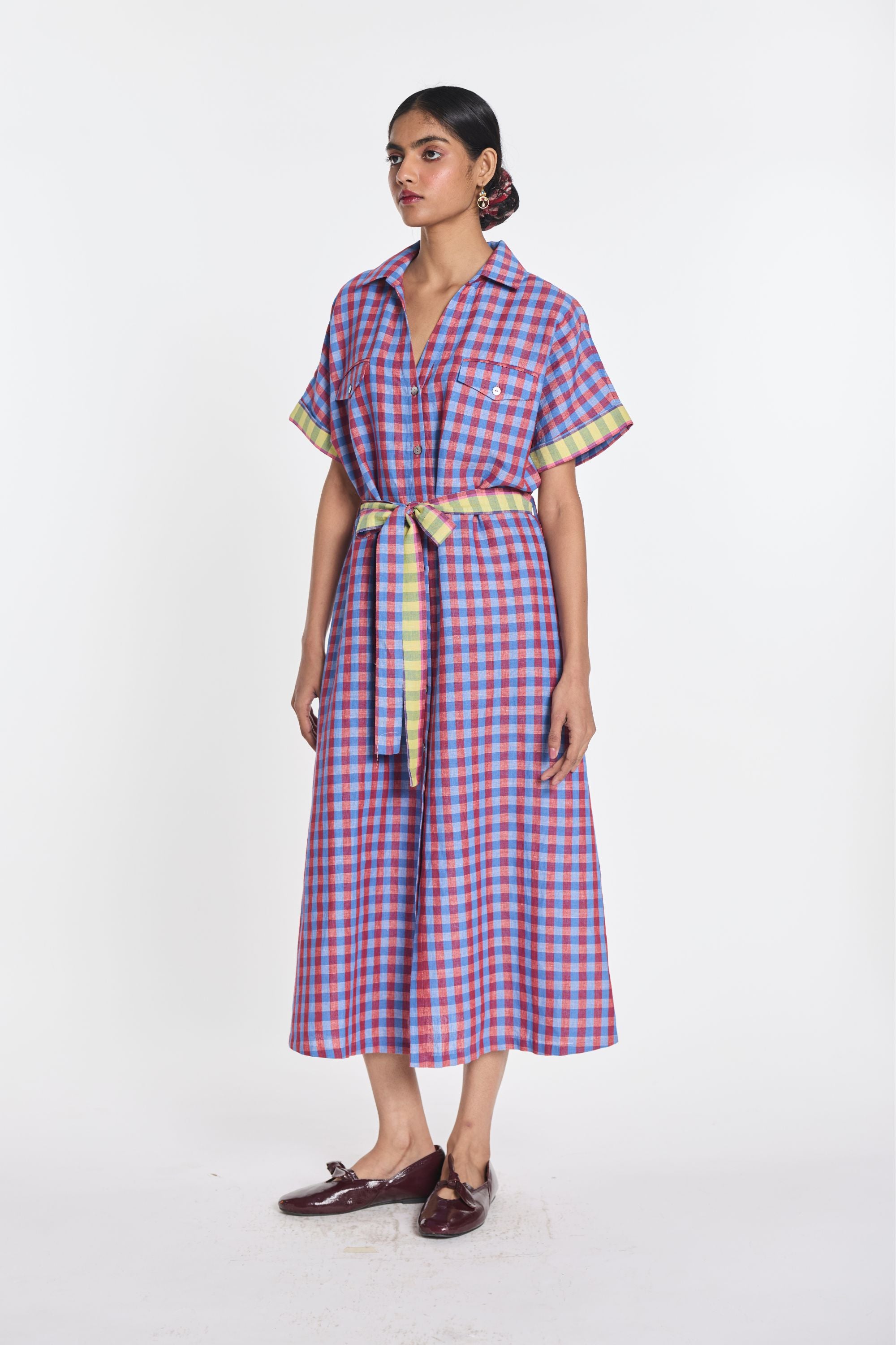 Selah Gingham Check Dress