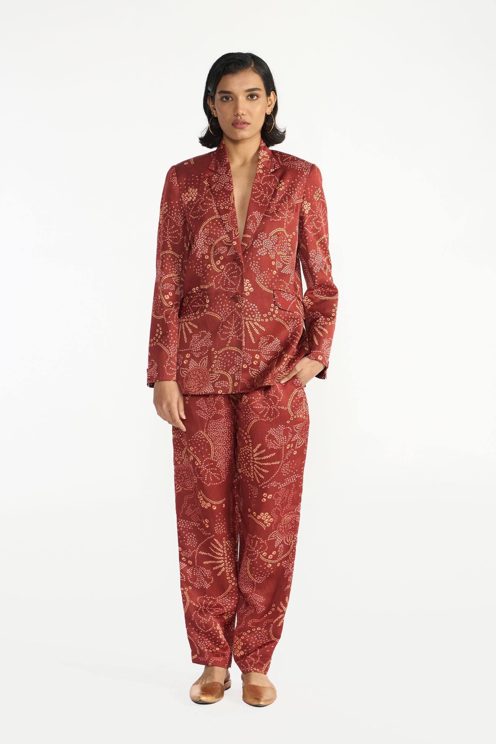 tinos printed bhandhini pants
