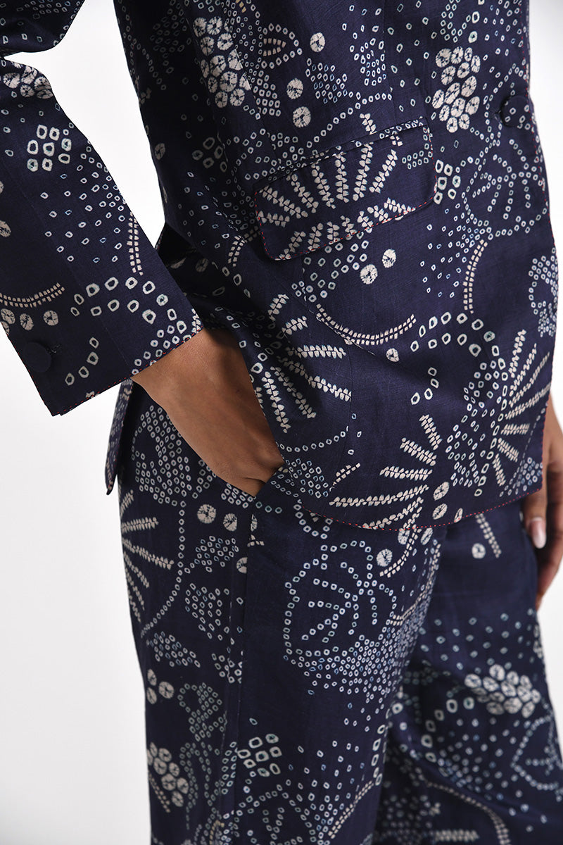 Argolis Lapel Printed Jacket