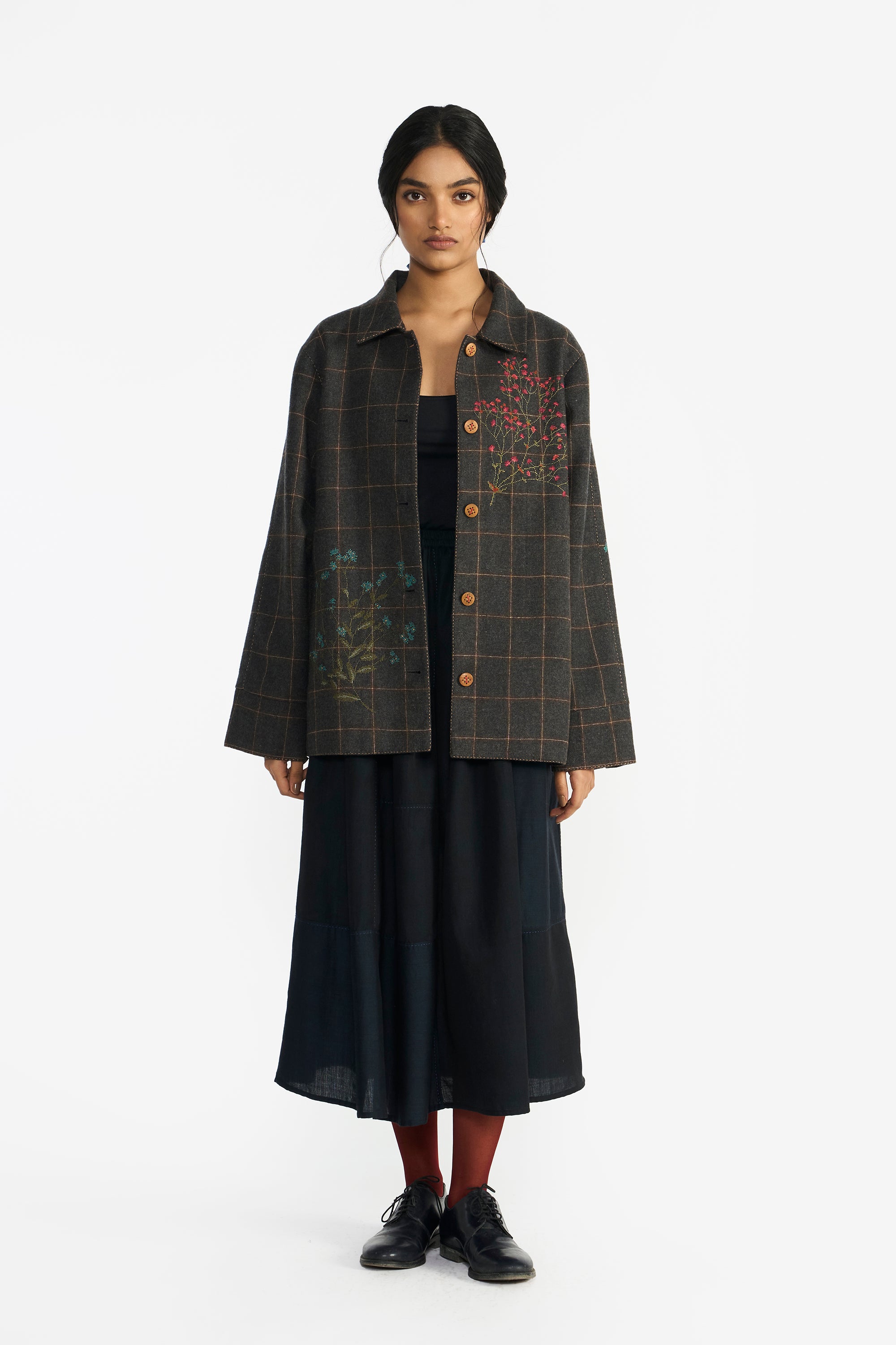 Acropolis Embroidered Shirt Jacket