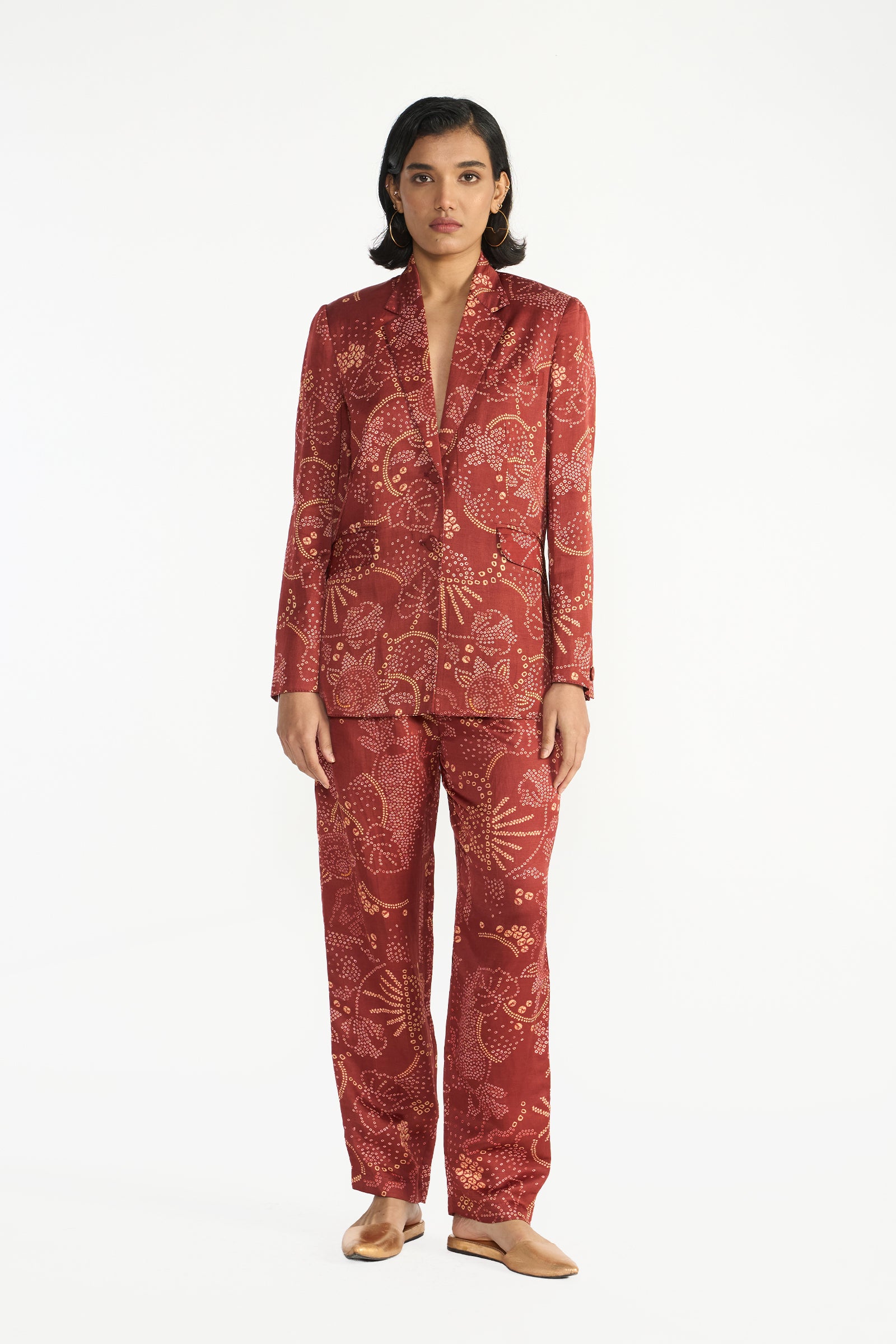 Argolis lapel printed jacket