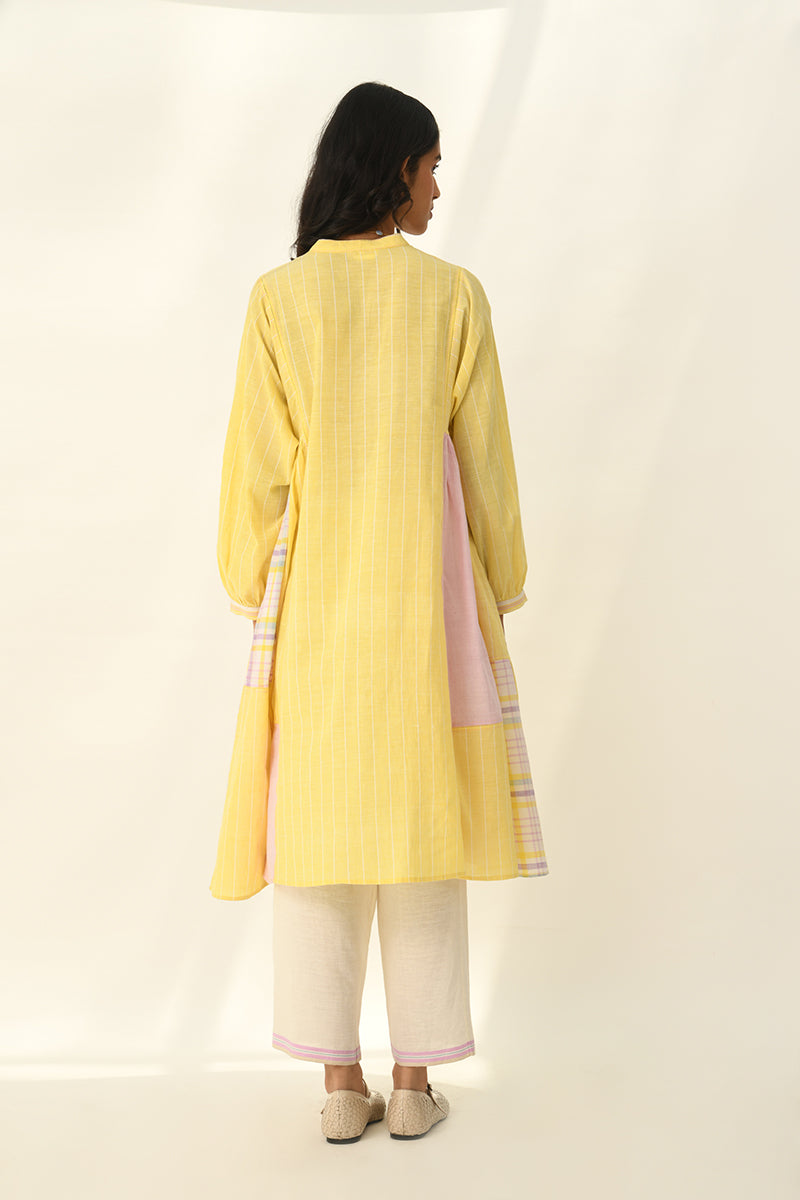 Obtegens Patchwork Panel Tunic Dress