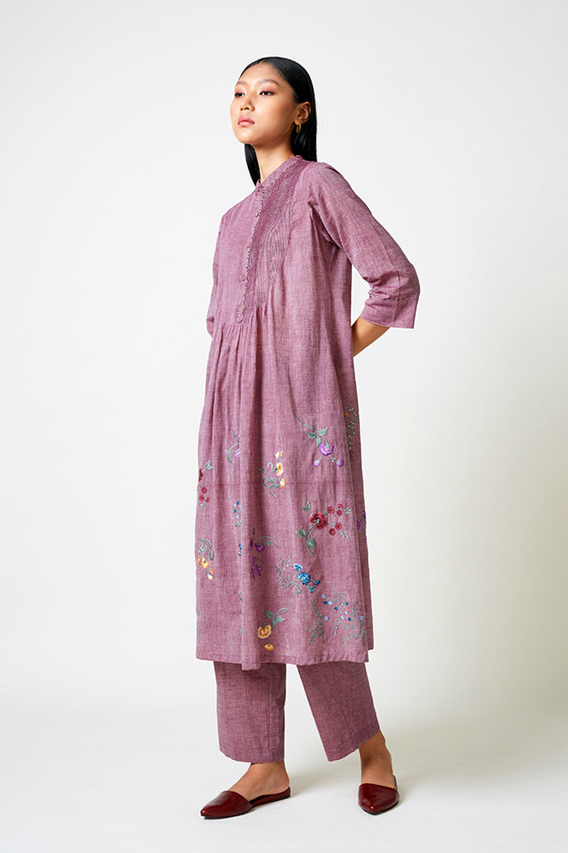 PETUNIA EMBROIDERED KURTA PANT SET