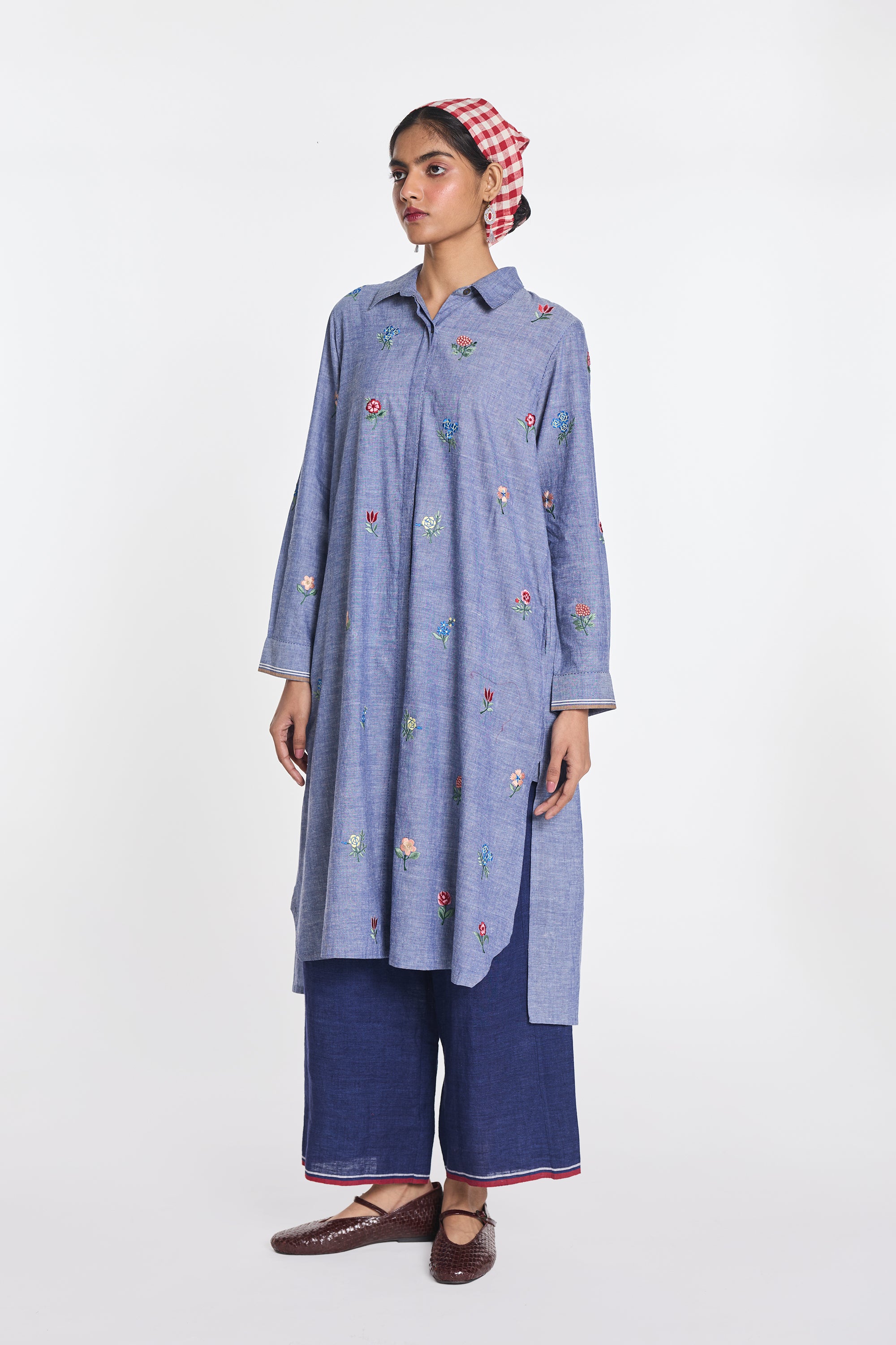 Hydrangca Embroidered Tunic