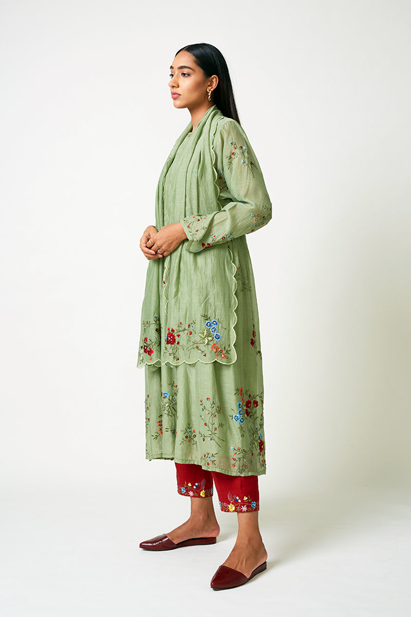 LOVATERA EMBROIDERED KURTA PANT SET (2PCS)