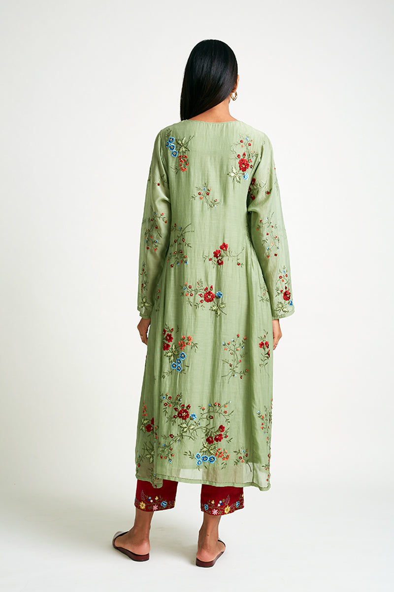 LOVATERA EMBROIDERED KURTA PANT SET (2PCS)