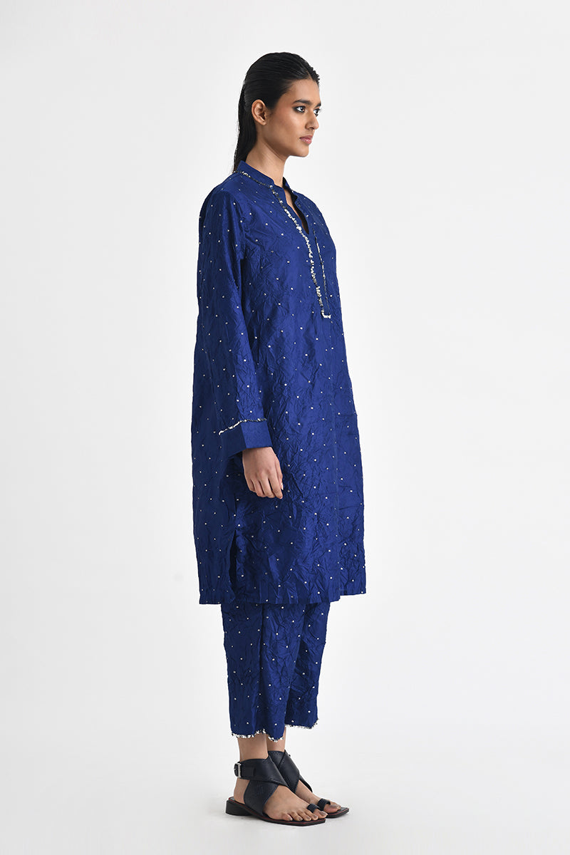 DENMAR CRUSHED SILK TUNIC WITH PANT