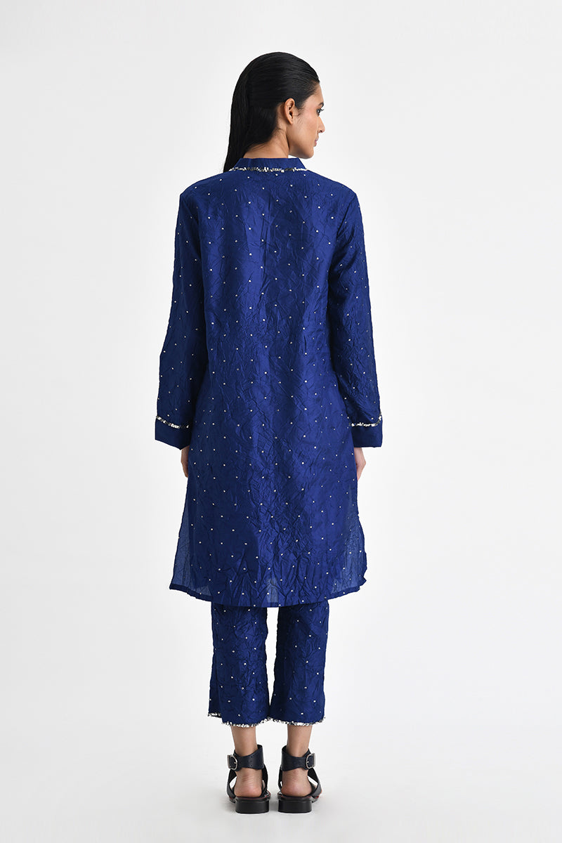 DENMAR CRUSHED SILK TUNIC WITH PANT