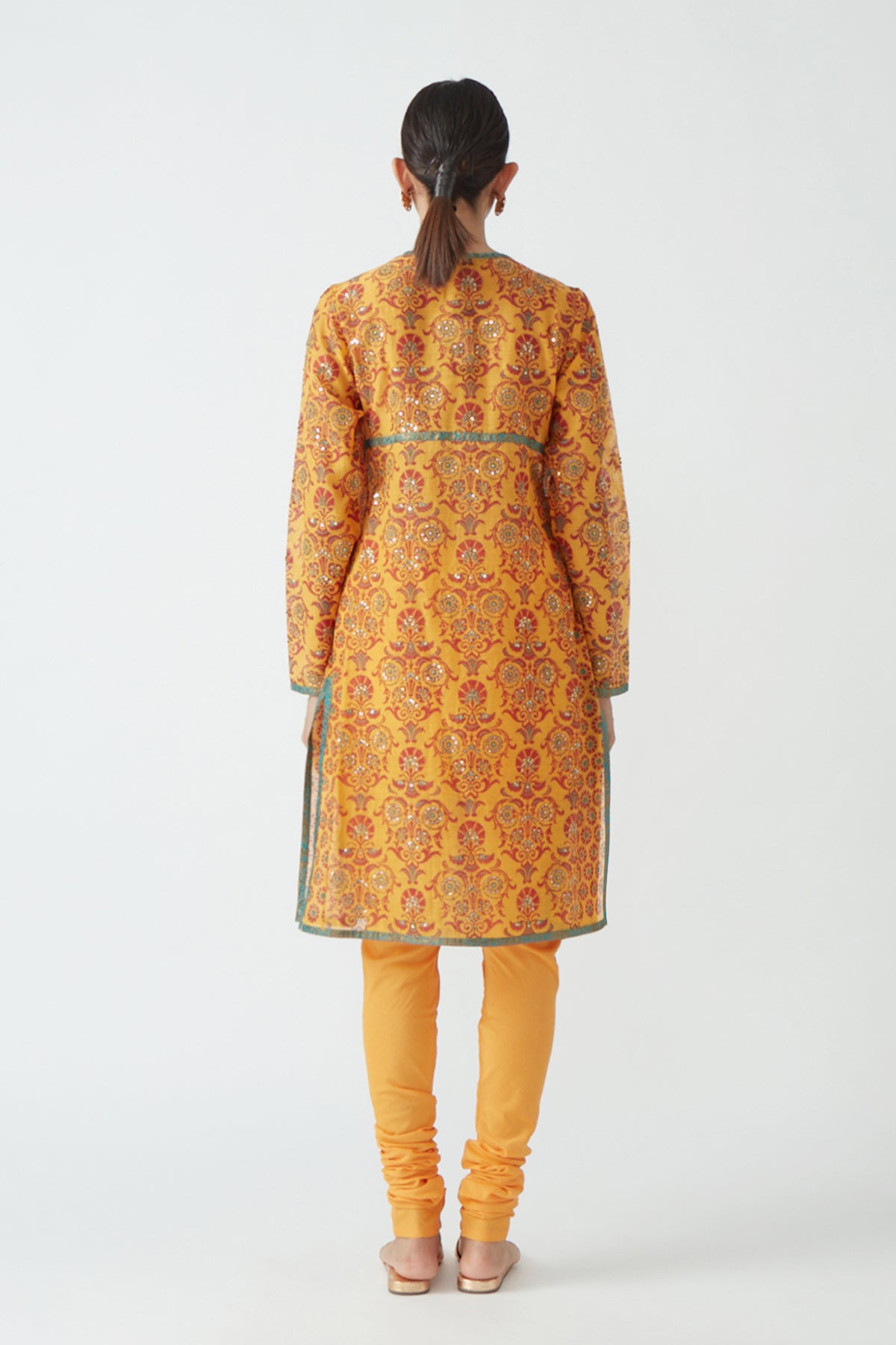 Embroidered angarkha tunic set