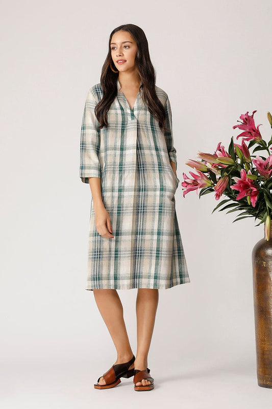 FOLK CHECKED TUNIC